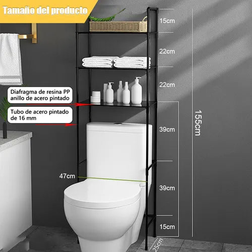 🚿 Organizador de Baño de 3 Niveles para Inodoro