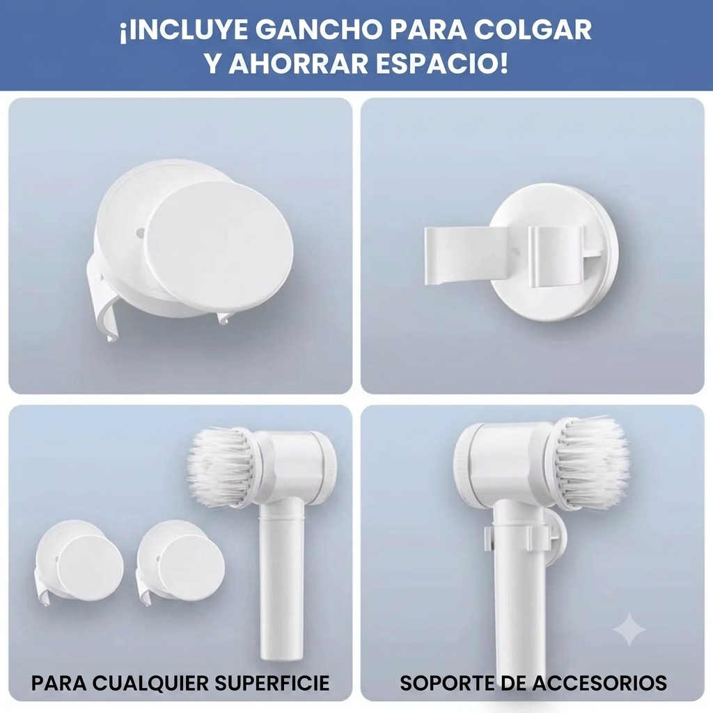 🧽 CEPILLO ELÉCTRICO MULTIFUNCIONAL PARA LIMPIEZA PROFUNDA