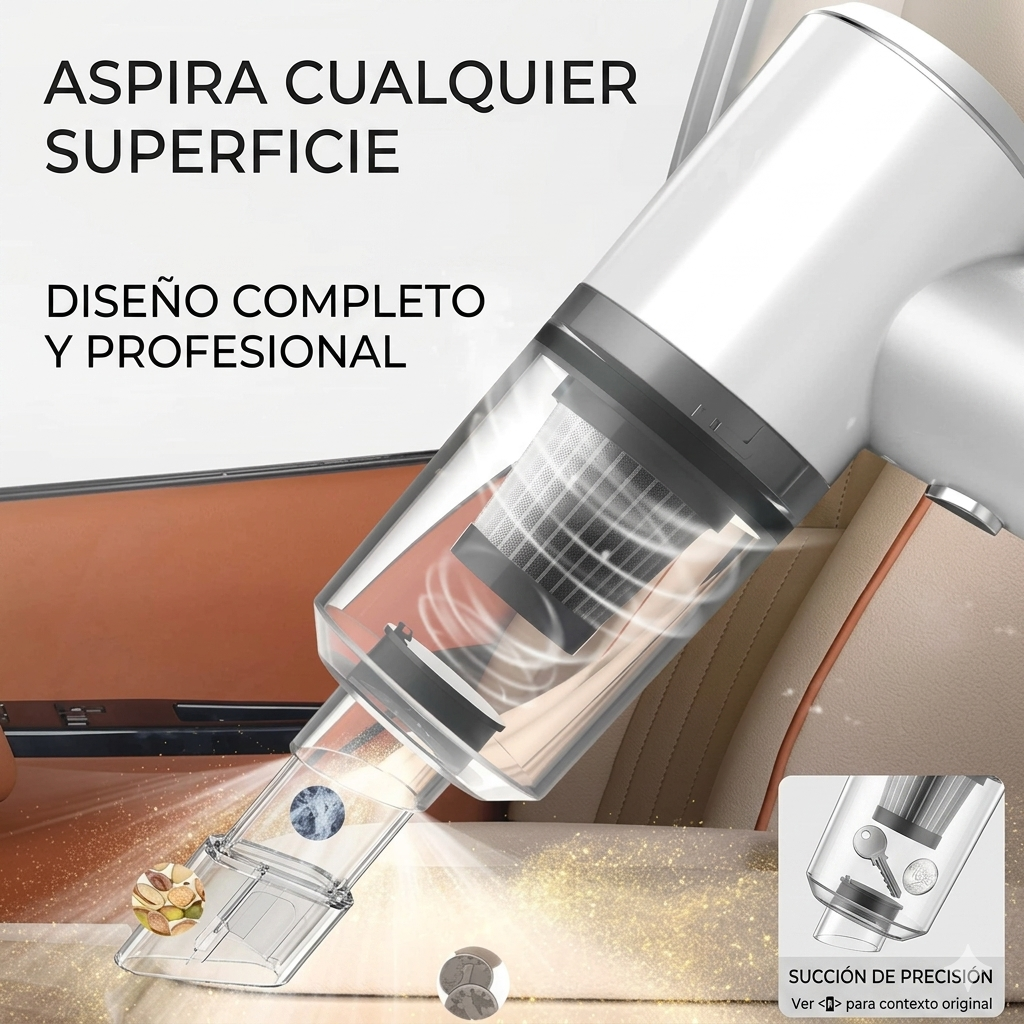 🚗✨ Aspiradora Portátil 2 en 1 Recargable
